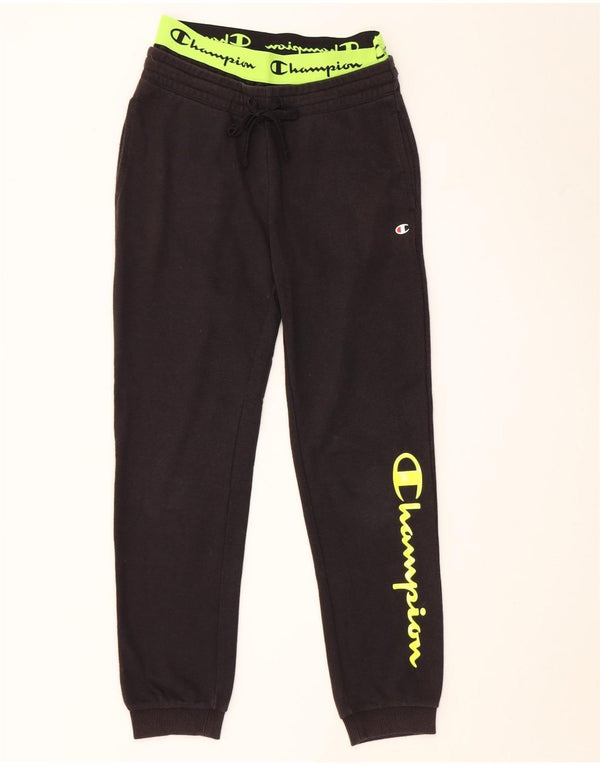 Champion Womens træningsdragt Bukser Joggers UK 6 XS Black Colourblock