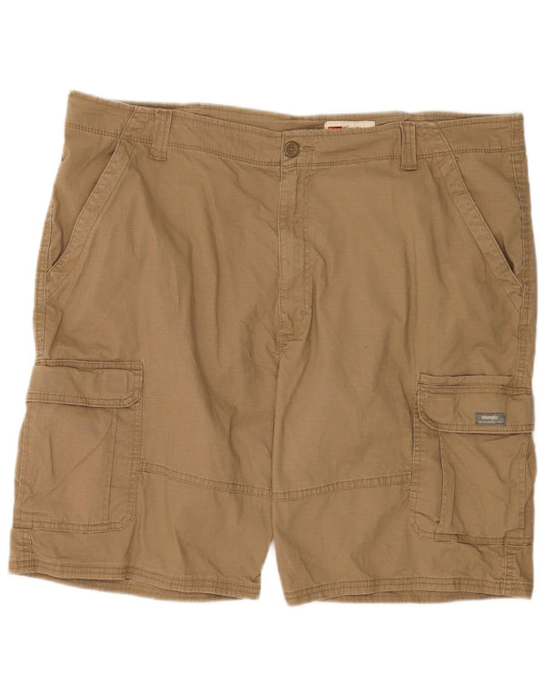 Wrangler Herre Relaxed Fit Cargo Shorts W42 2XL Beige Bomuld