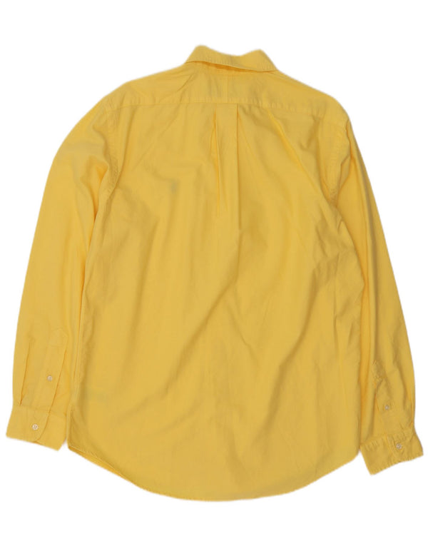 Polo Ralph Lauren Mens Custom Fit Shirt Large Yellow Cotton