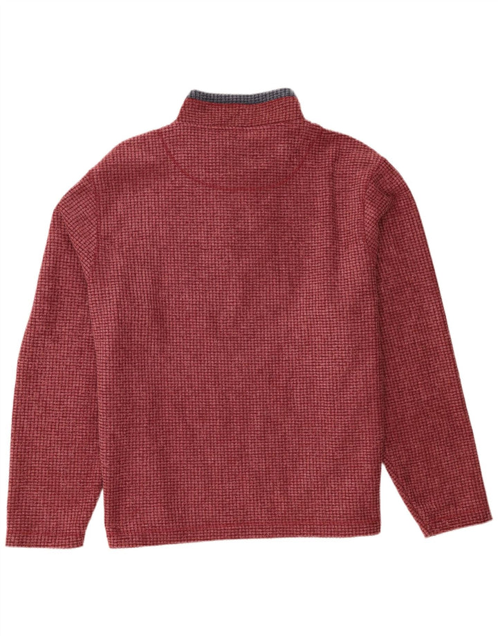 Weird Fish Herre Zip Neck Fleece Jumper 4XL Burgundy Polyester