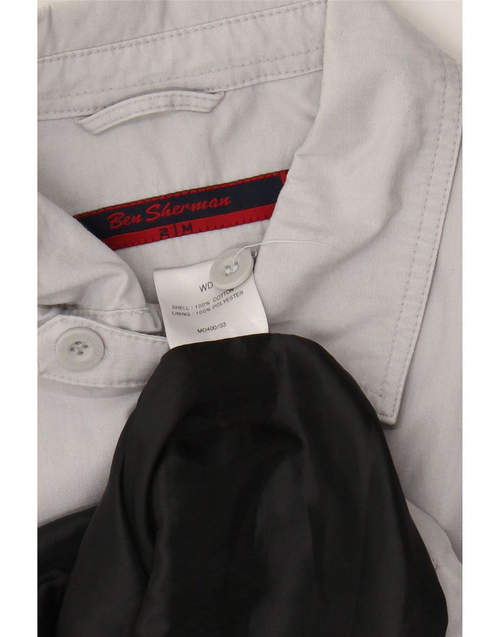 BEN SHERMAN Bomberjakke til mænd UK 38 Mellemgrå bomuld