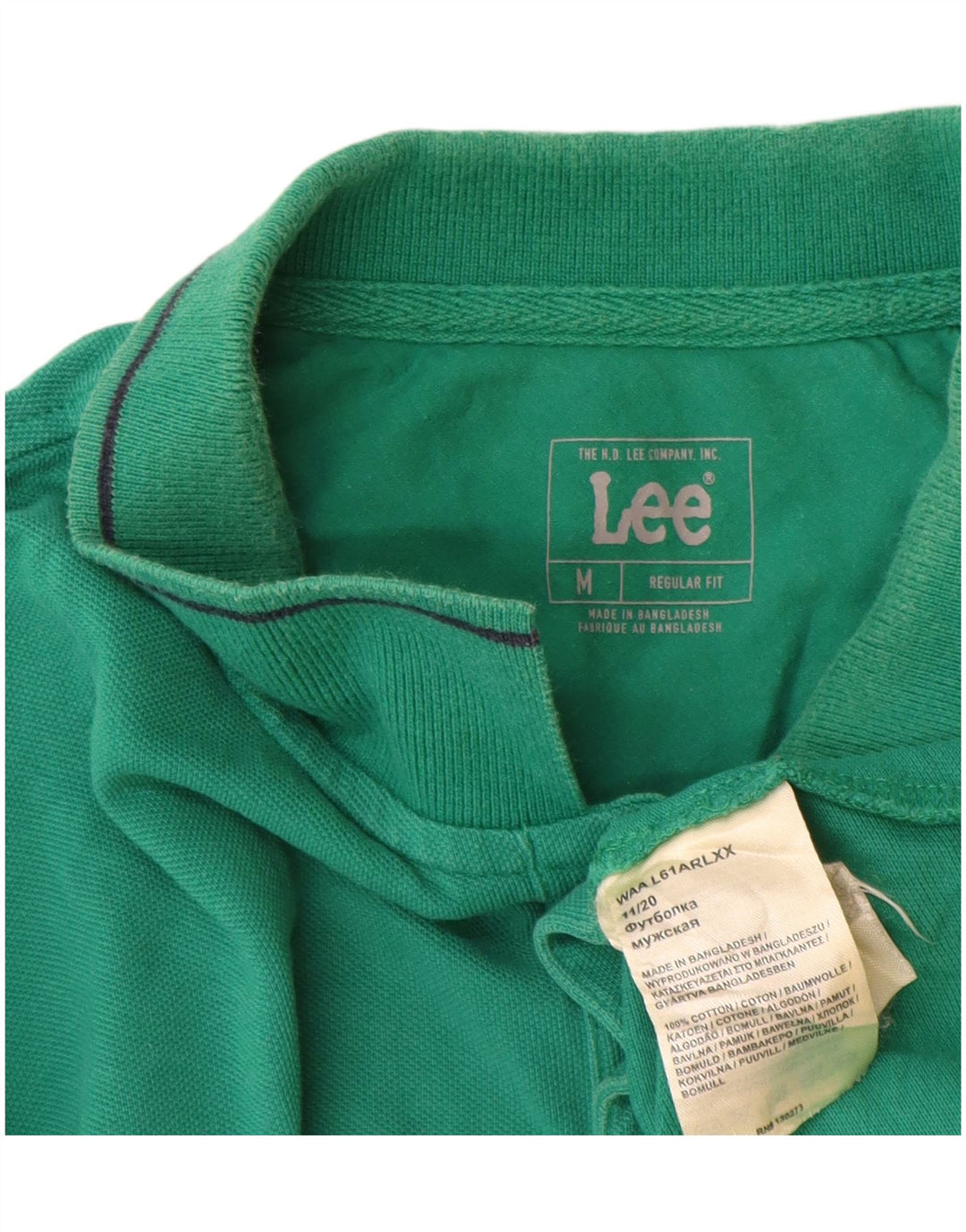 Lee Herre Regular Fit Polo Shirt Medium Green Bomuld