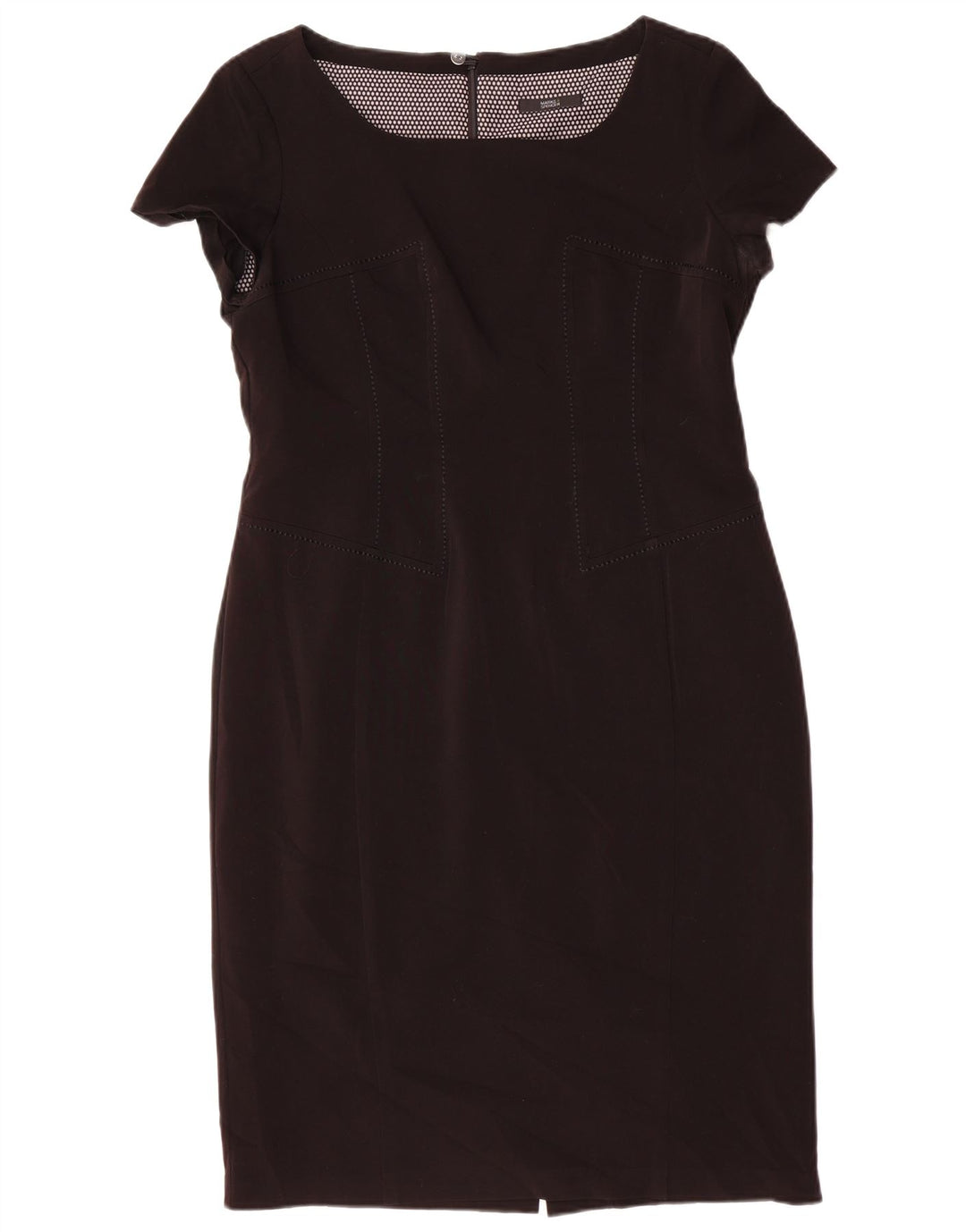 Marks & Spencer Womens Sheath Dress UK 14 Large Black Polyester