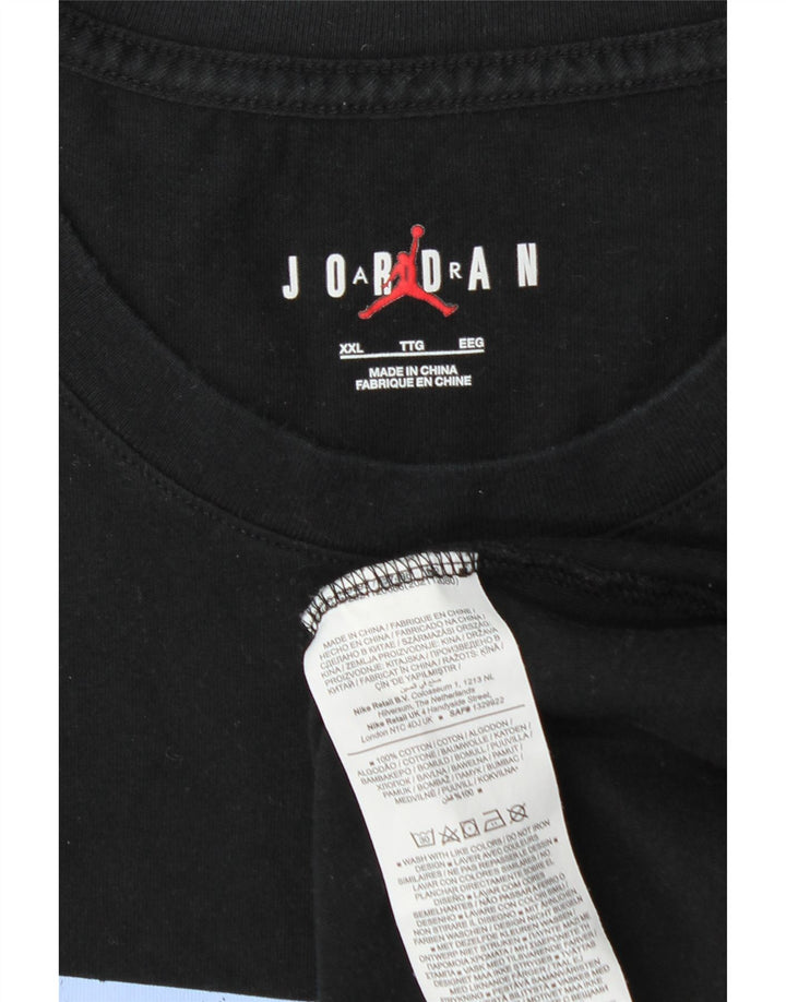 Jordan Herre grafisk T-shirt top 2XL sort bomuld