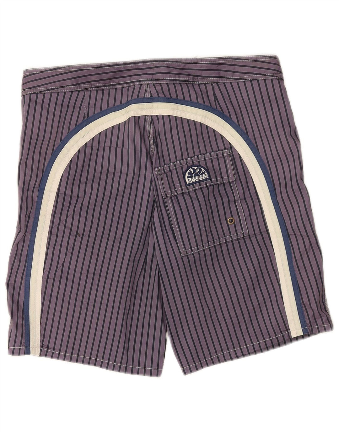 Sundek Herre badeshorts Stor lilla nålestribet polyester