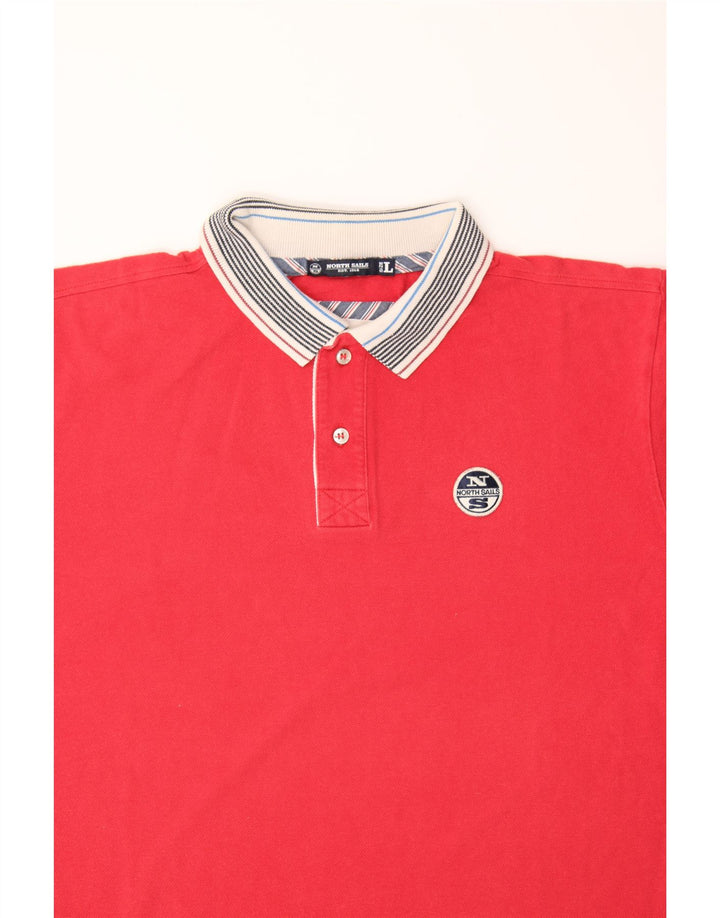 NORTH SAILS Mens Polo Shirt Large Red Vintage North Sails and Second-Hand North Sails from Messina Hembry 