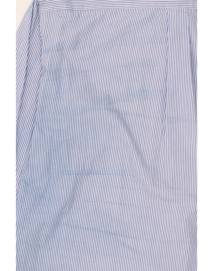 MICHAEL KORS Mens Shirt Size 17 1/2 XL Blue Striped Cotton Vintage Michael Kors and Second-Hand Michael Kors from Messina Hembry 