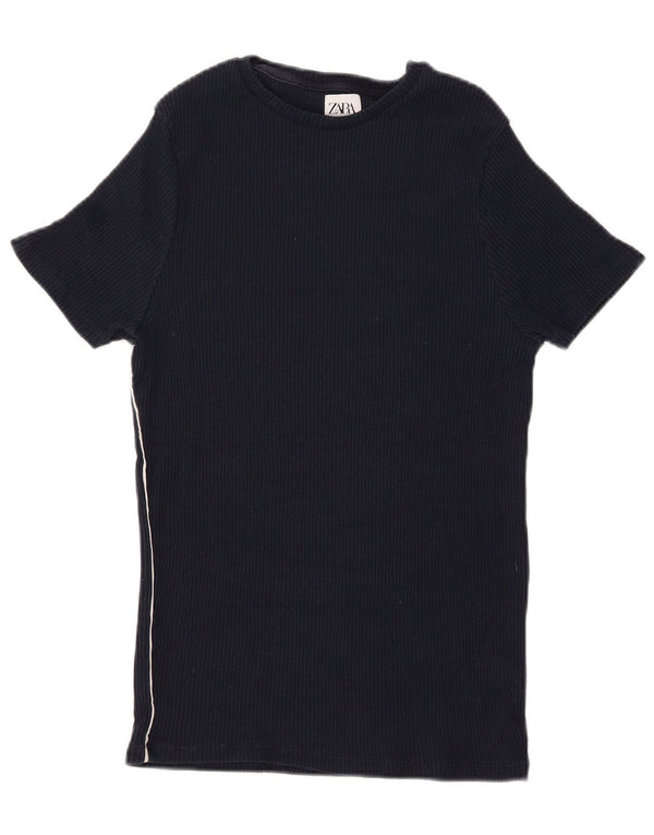 Zara Herre T-Shirt Top Medium Navy Blue