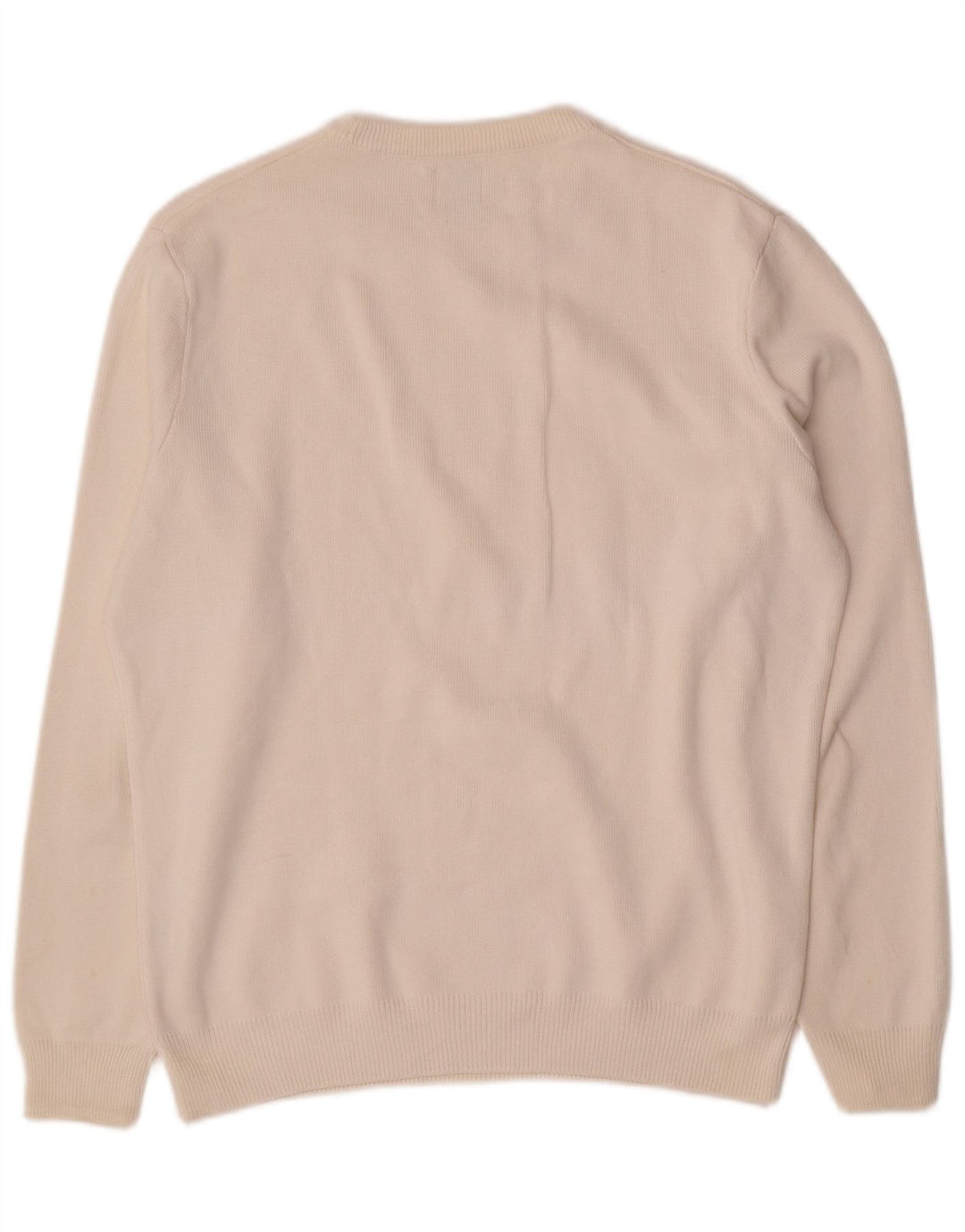 Zara Herre sweater med rund hals, medium off white bomuld
