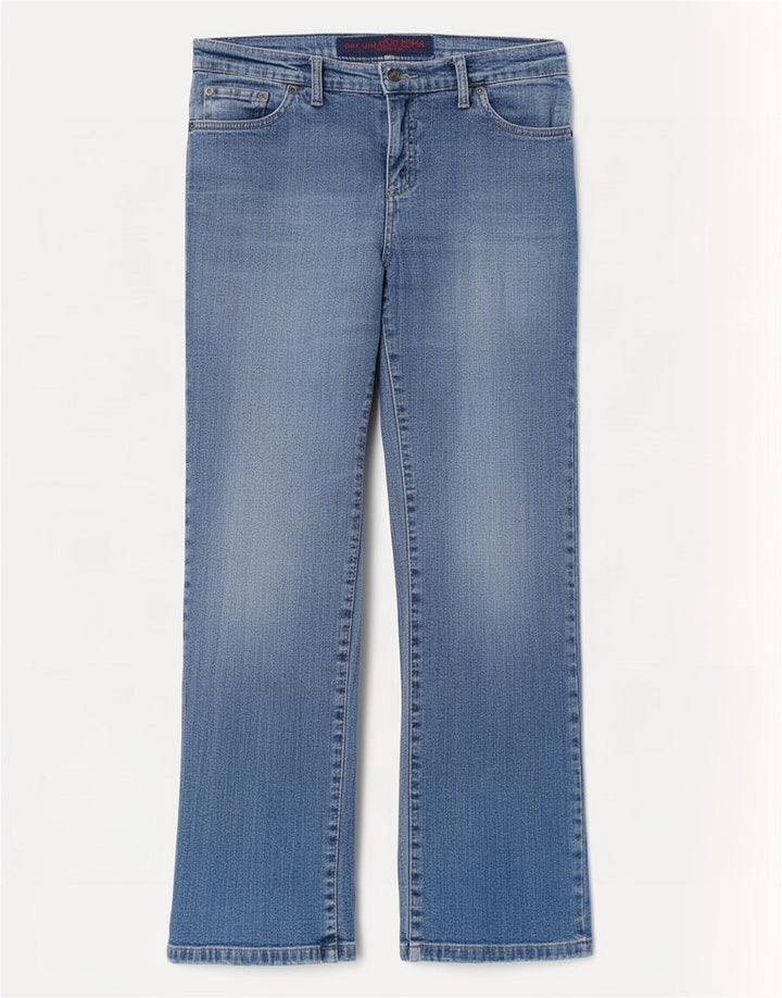 Marks & Spencer Dame Per Una Bootcut Jeans UK 12 Medium W30 L29 Blå