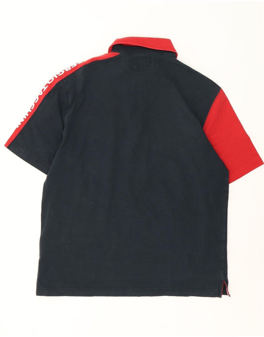Sergio Tacchini Herre grafisk poloshirt Stor marineblå farveblok