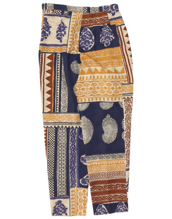 Vintage koniske bukser til kvinder UK 14 Large W28 L30 Multicolored Paisley