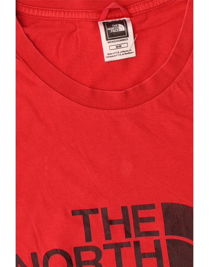 The North Face Herre grafisk T-shirt Top Medium Rød Bomuld