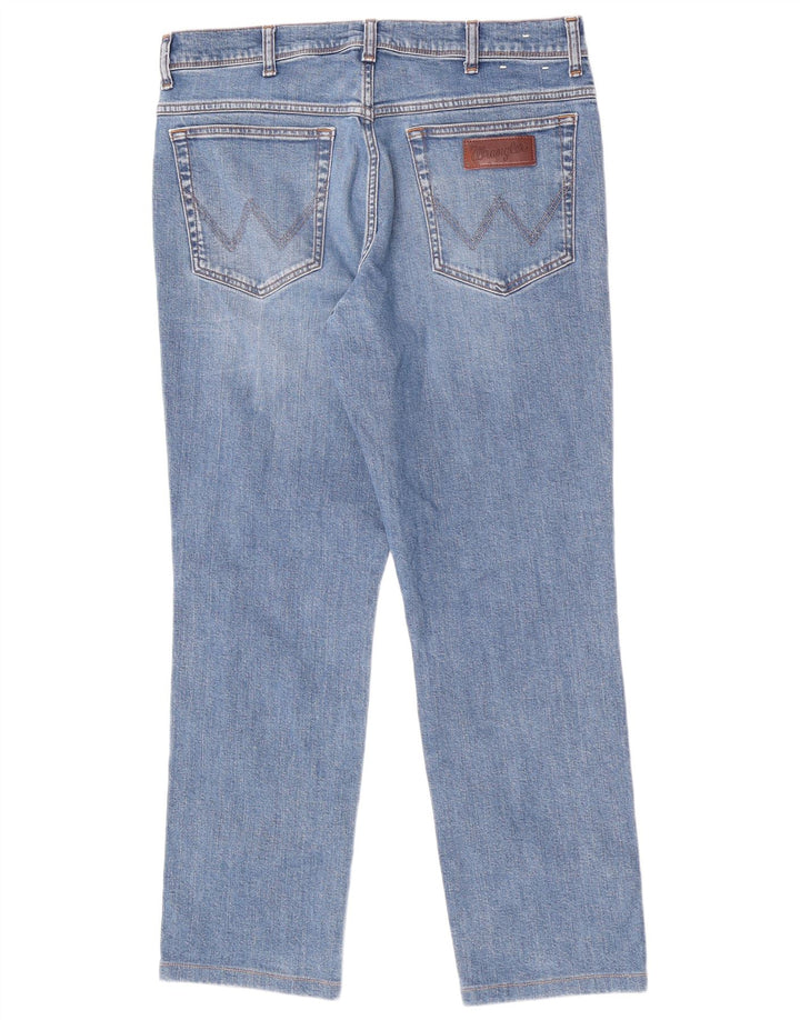 Wrangler Herre Texas Slim Jeans W35 L29 Blå Bomuld