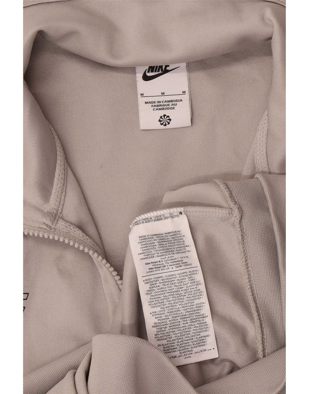 Nike træningsdragt til mænd, topjakke, mellemgrå Colourblock Polyester