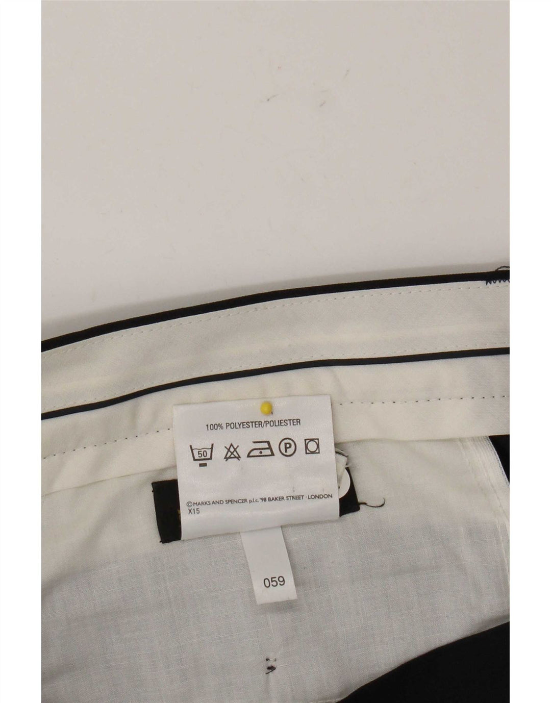 Marks & Spencer Herre Pegged Suit Bukser W34 L26 Marineblå Polyester