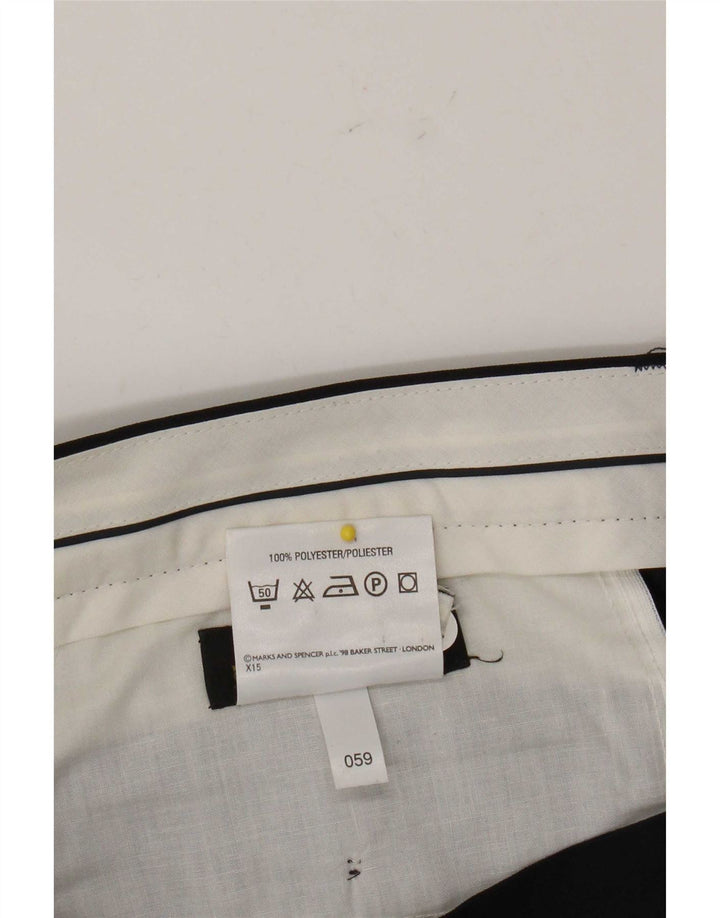 Marks & Spencer Herre Pegged Suit Bukser W34 L26 Marineblå Polyester