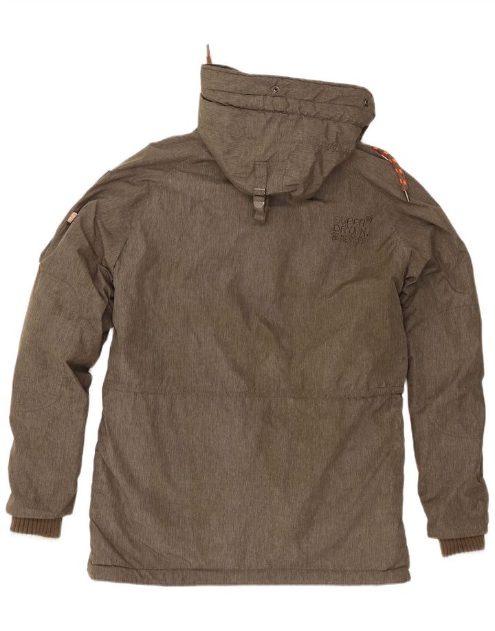 Superdry Parkajakke med hætte til mænd UK 42 XL Khaki Polyester