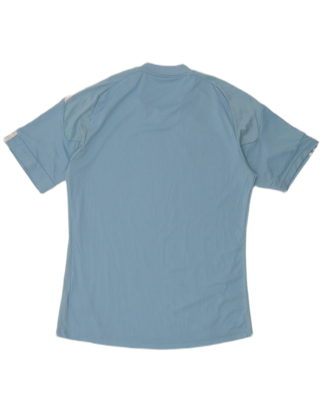 Adidas Herre Climacool T-Shirt Top Stor Blå Stribet Polyester