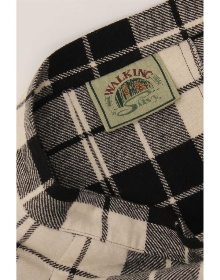 Silvy Womens Wrap Nederdel IT 44 Medium W26 Sort Plaid Uld