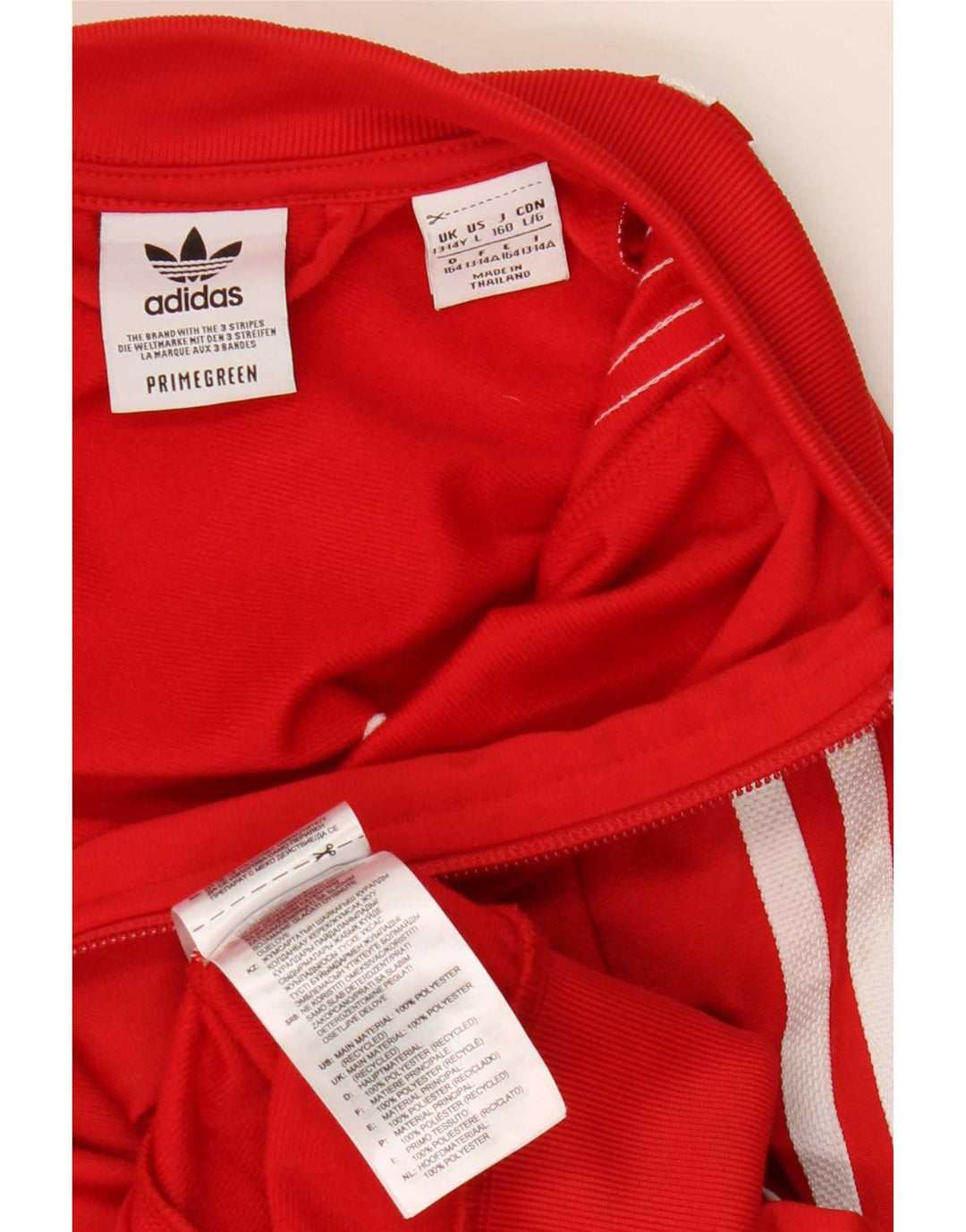 Adidas Pige Træningsdragt Topjakke 13-14 År Rød Polyester