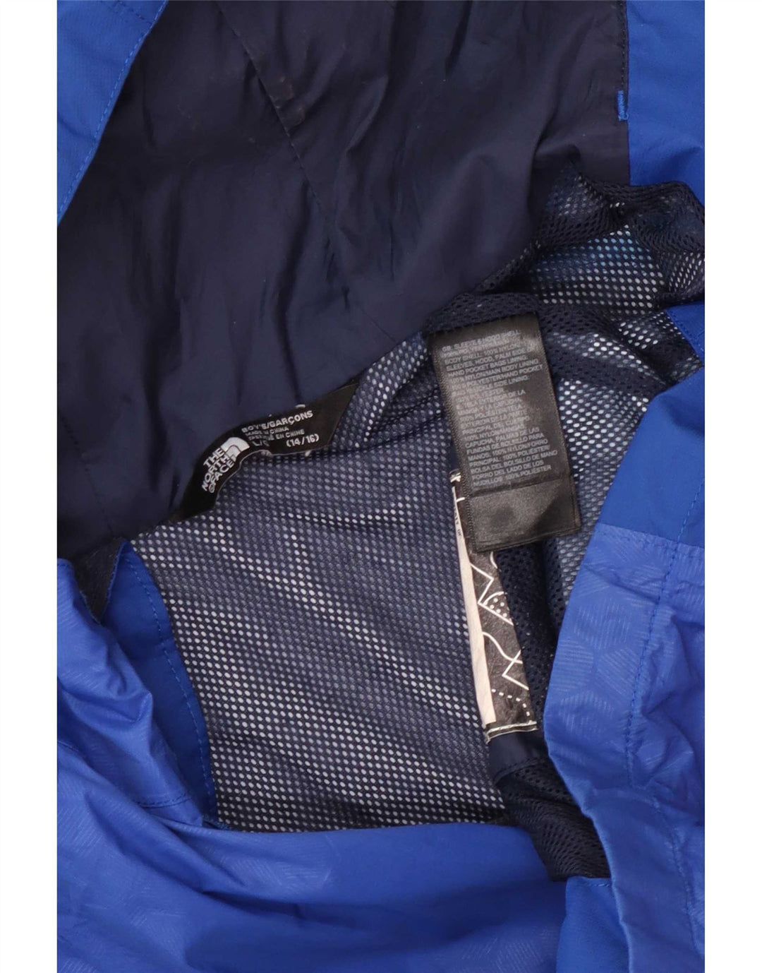 The North Face Regnjakke med hætte til drenge 14-15 år Blue Colourblock