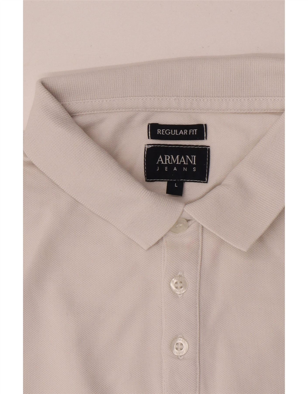Armani Jeans Drenge Regular Fit Polo Shirt 15-16 År Stor Hvid