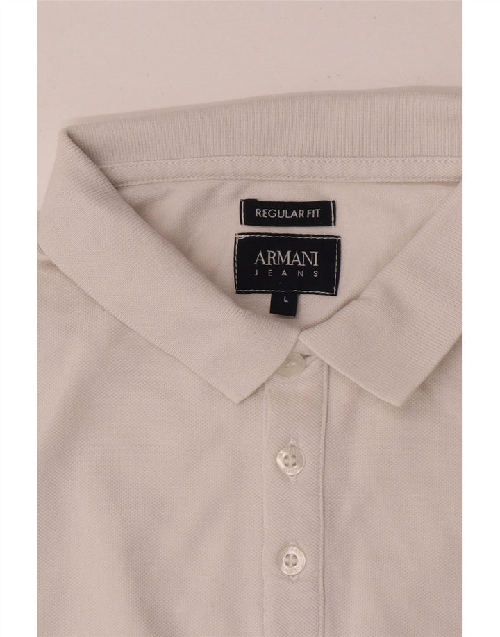 Armani Jeans Drenge Regular Fit Polo Shirt 15-16 År Stor Hvid