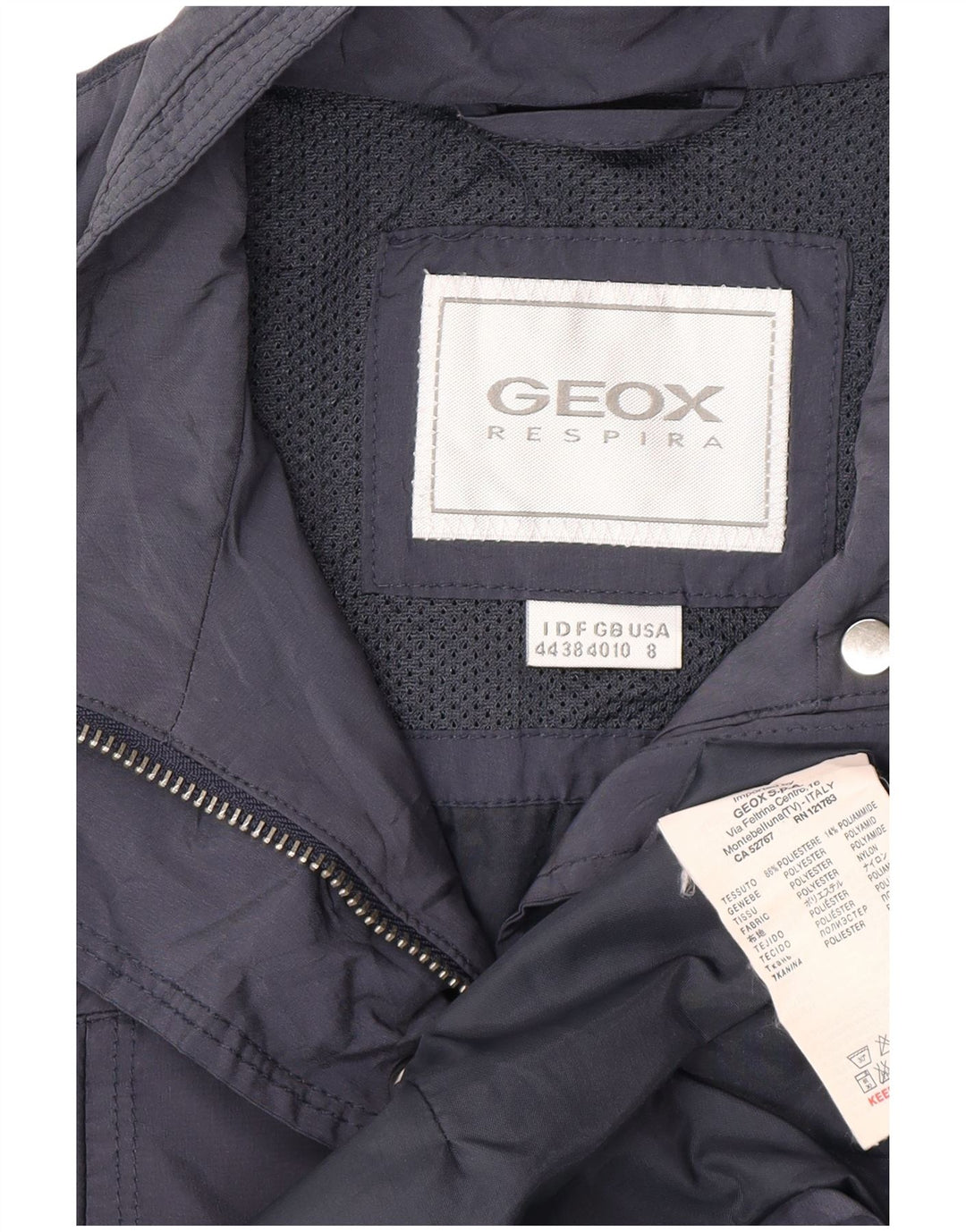 GEOX Womens Utility Jacket UK 10 Small Navy Blue Polyester