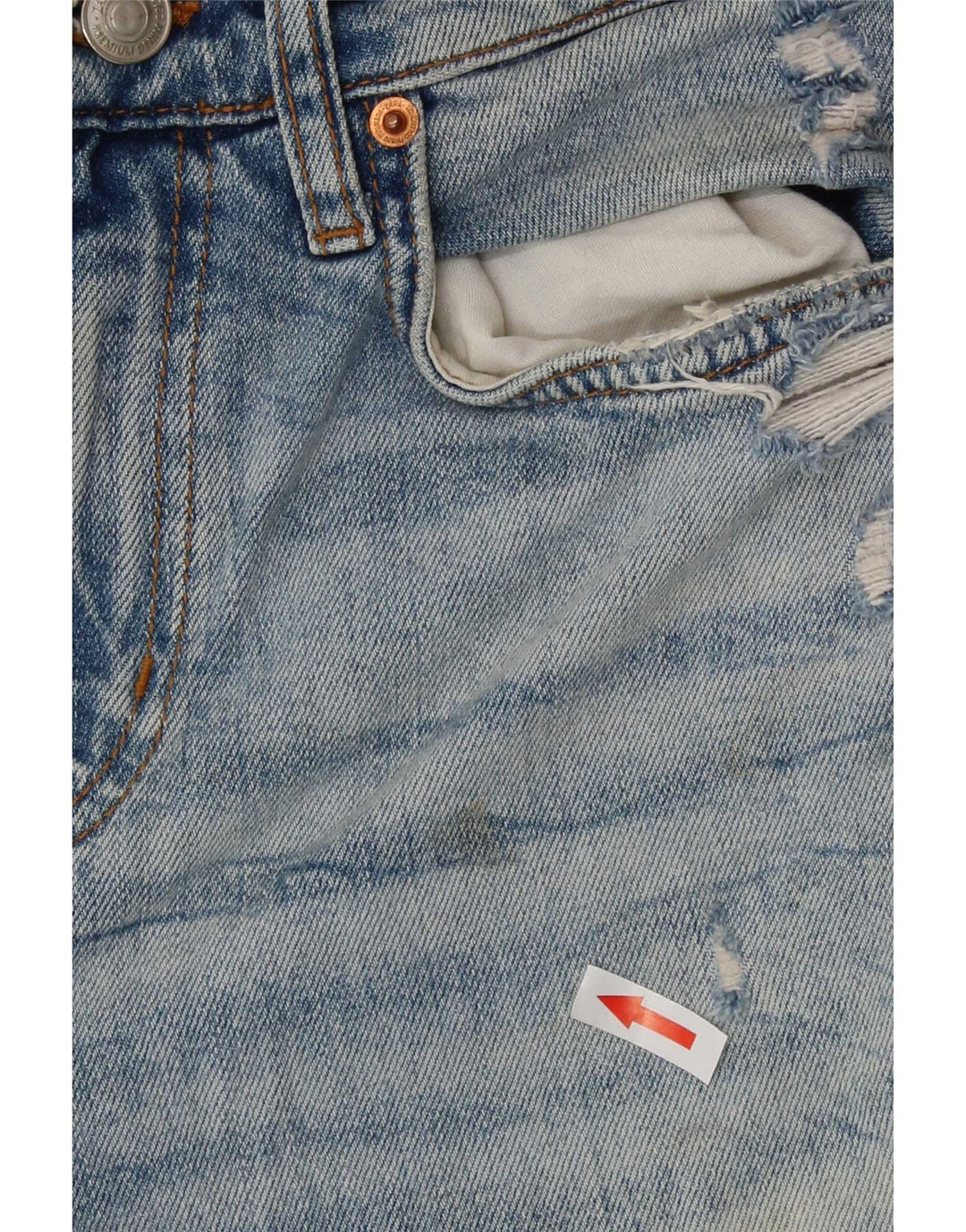Zara Dame Distressed Slim Jeans EU 38 Small W28 L27 Blå