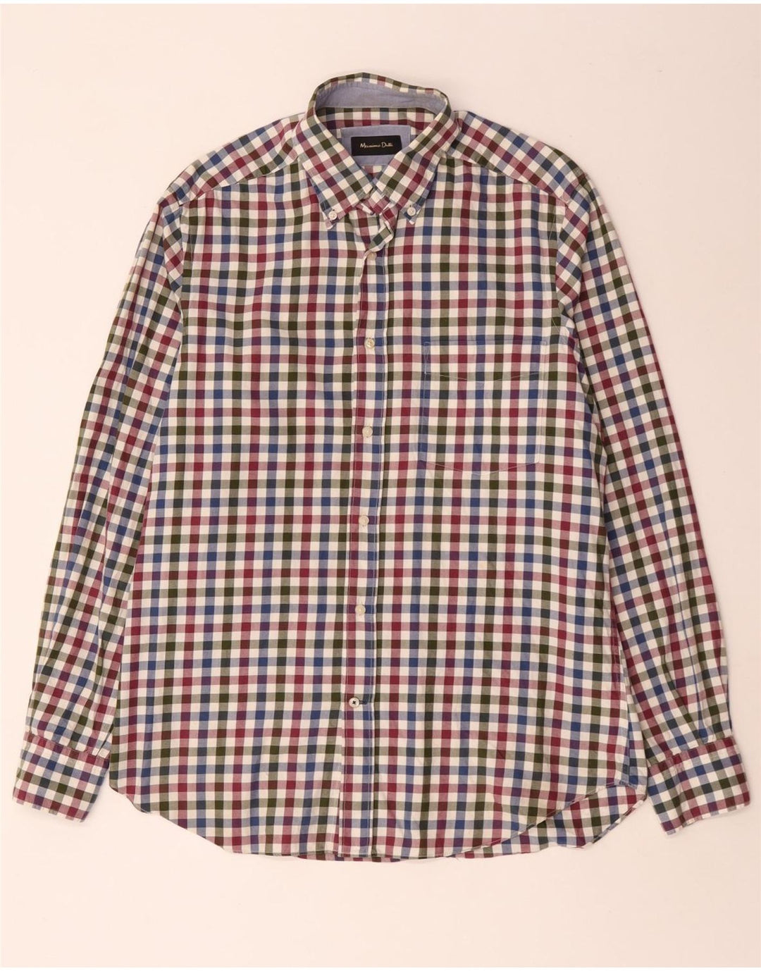 MASSIMO DUTTI Herre flannelskjorte Medium Flerfarvet Gingham Bomuld