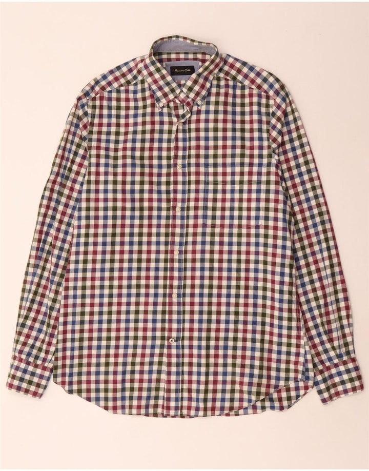 MASSIMO DUTTI Herre flannelskjorte Medium Flerfarvet Gingham Bomuld