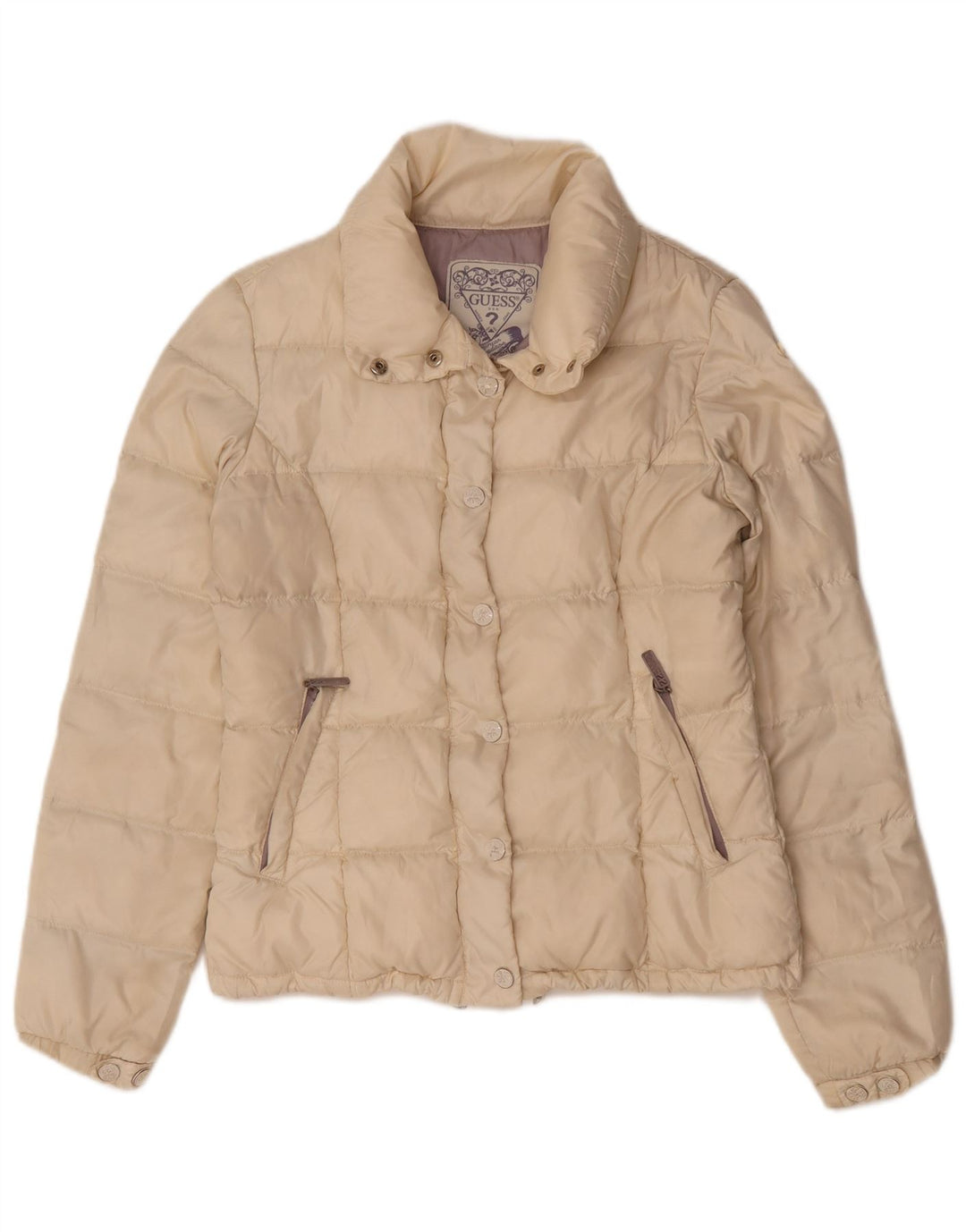 Guess polstret jakke til kvinder UK 16 Large Beige