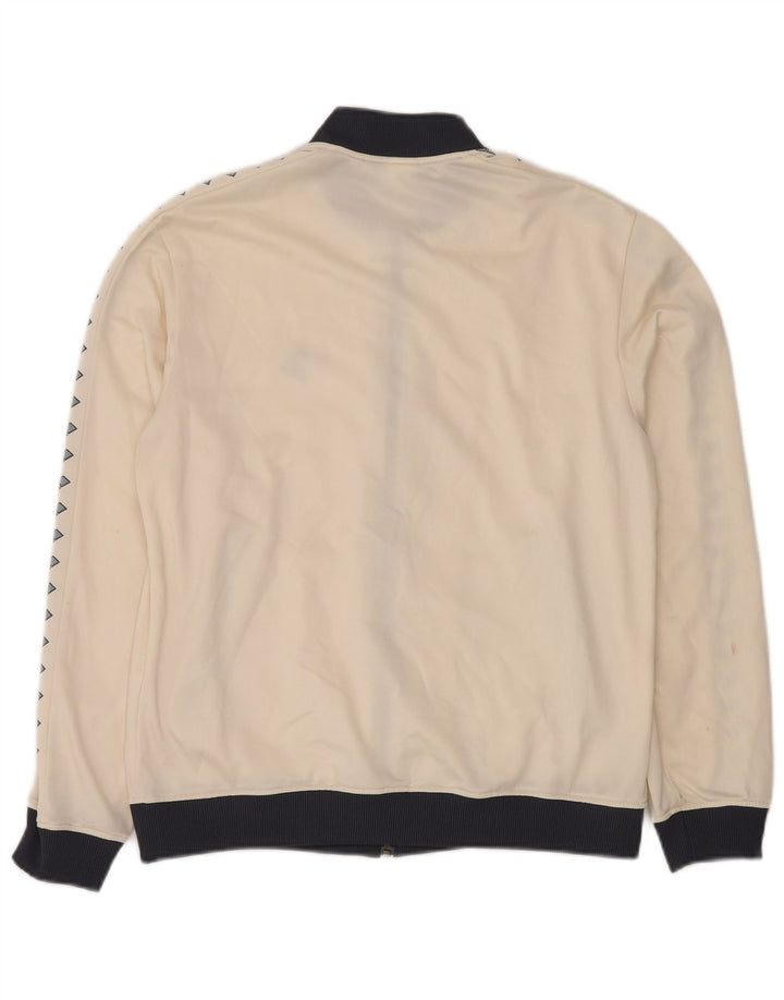 ARENA Grafisk træningsdragt topjakke til kvinder UK 12 Medium White Polyester