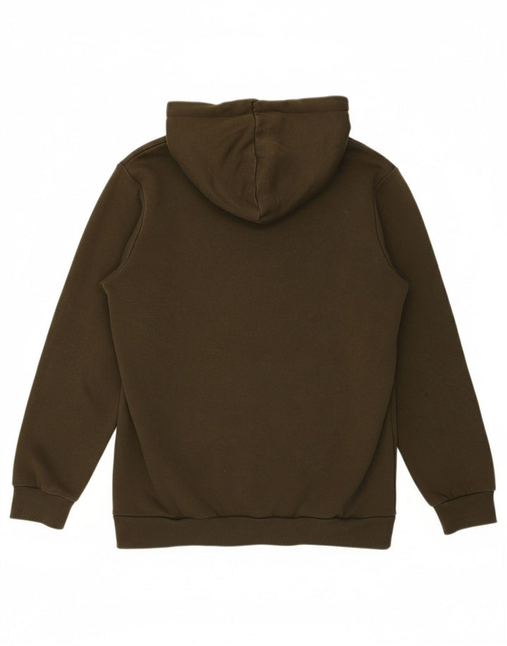 PUMA Mens Graphic Hoodie Jumper Small Khaki Cotton