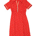 VINTAGE Womens Abstract Pattern A-Line Dress IT 44 Medium Red