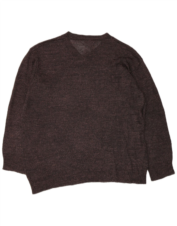 Dolce & Gabbana Dame V-hals sweater IT 48 XL Brun viskose