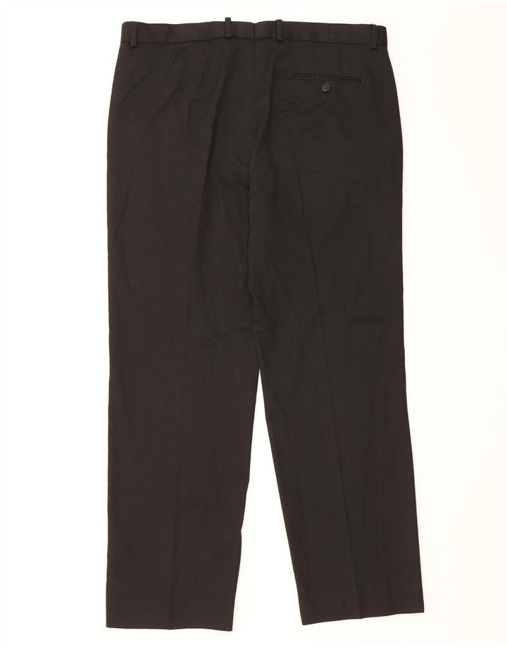 Marks & Spencer Herre Regular Fit Suit Bukser W38 L31 Sort Polyester