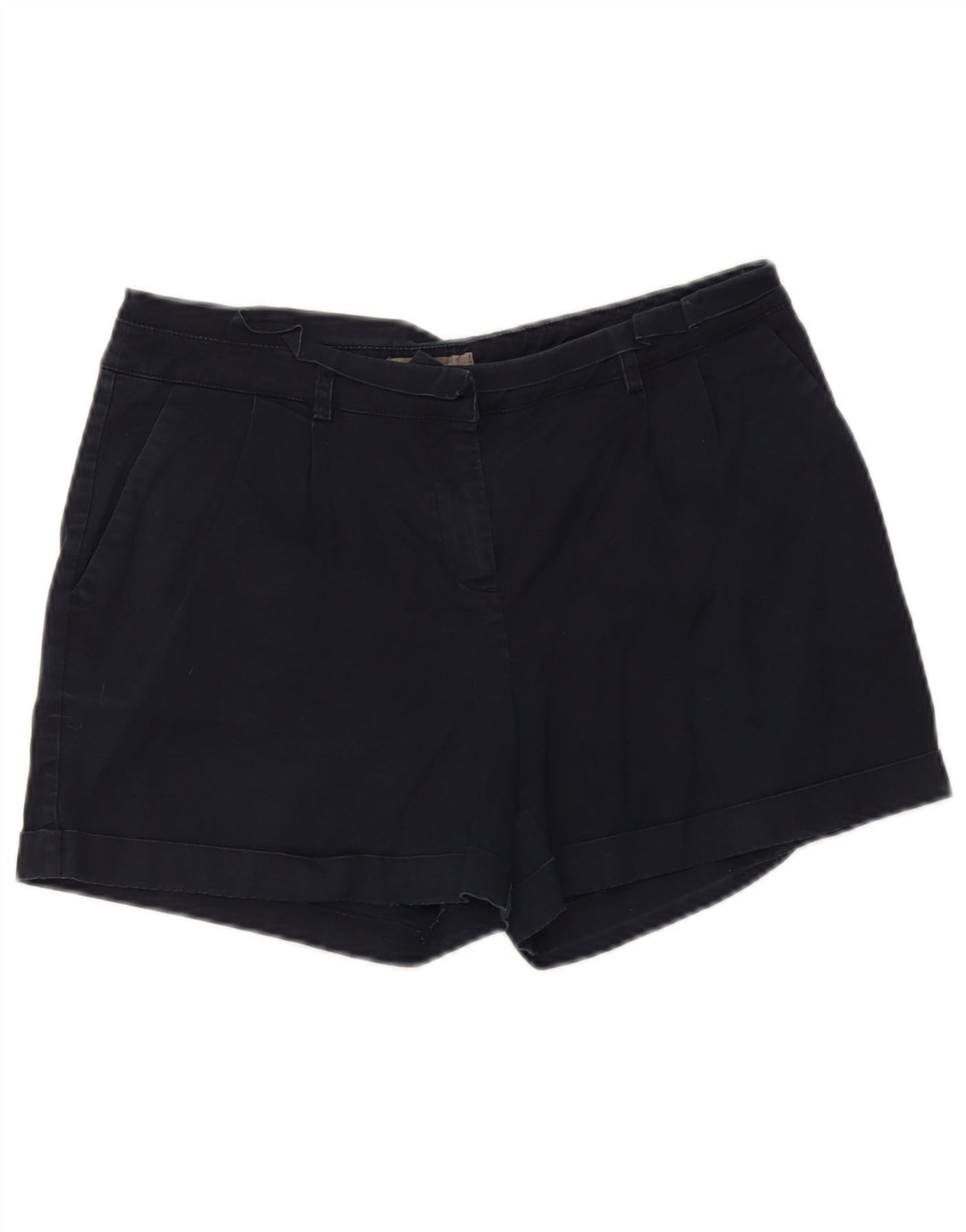 Oasis Womens Pegged Chino Shorts UK 12 Medium W34 Navy Blue Bomuld