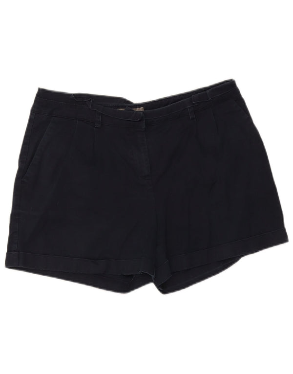 Oasis Womens Pegged Chino Shorts UK 12 Medium W34 Navy Blue Bomuld