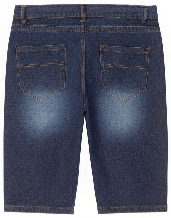 Pierre Cardin Mens Acid Wash Denim Shorts Large W36 Blue Cotton