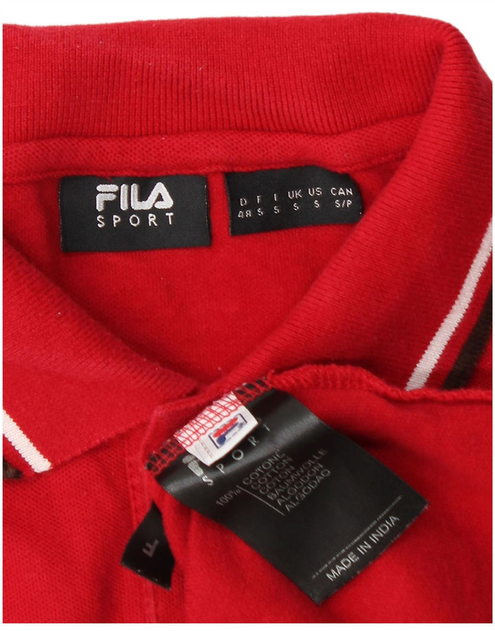 Fila Langærmet Polo Shirt til mænd Lille rød bomuld