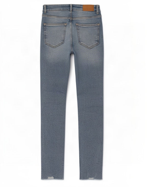 Zara Dame Distressed Skinny Jeans EU 36 XS W26 L27 Blå