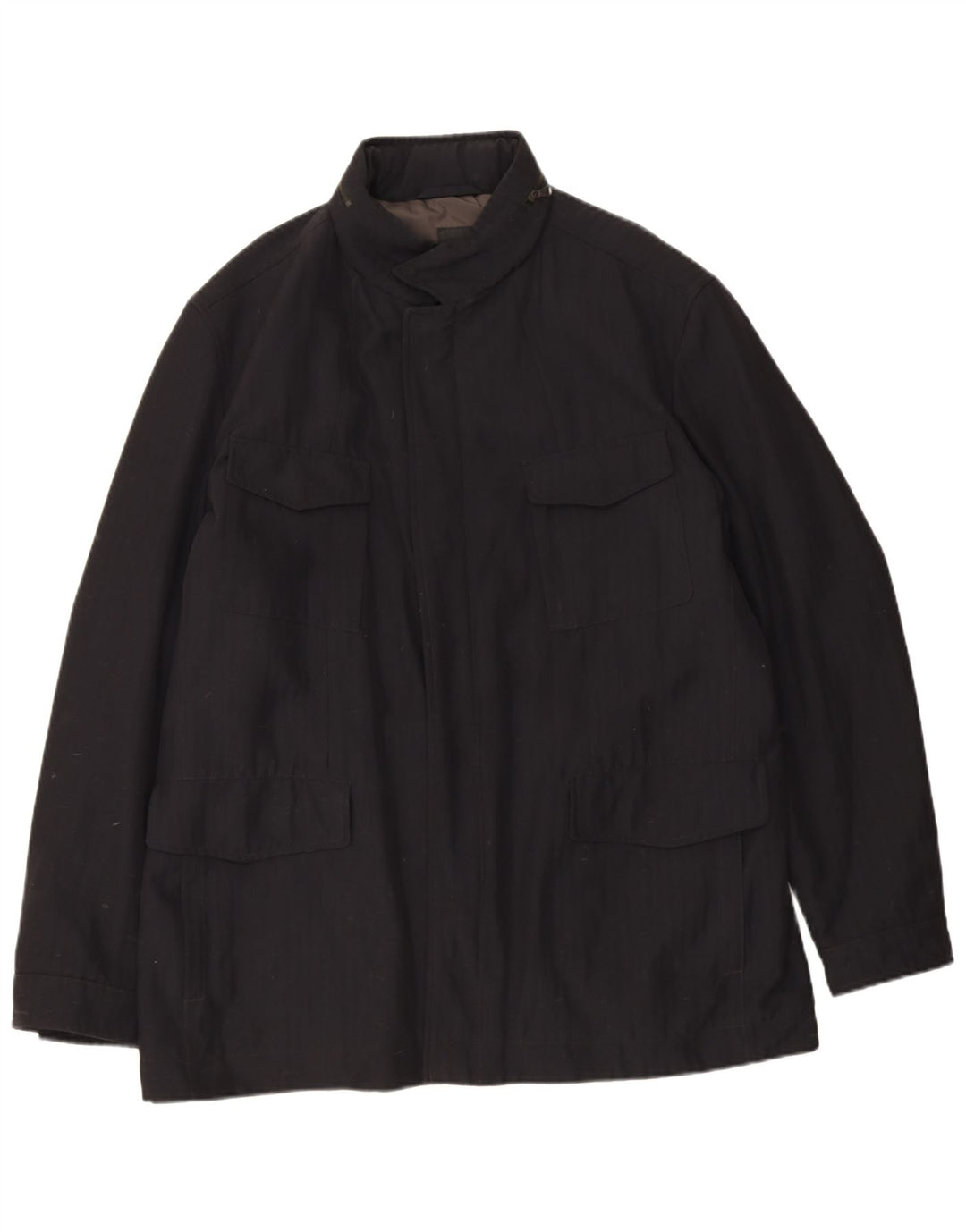 Hugo Boss Herre Windbreaker Jacket IT 56 3XL Sort Virgin Wool