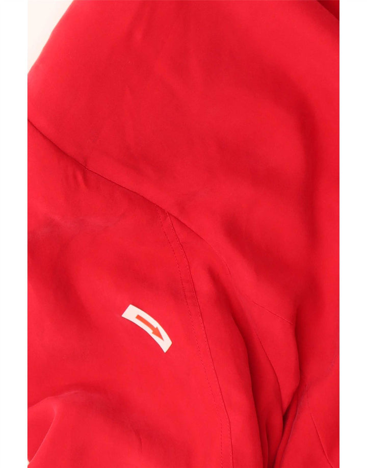 Vintage Dame 2 Button Blazer Jacket UK 14 Large Red Silk