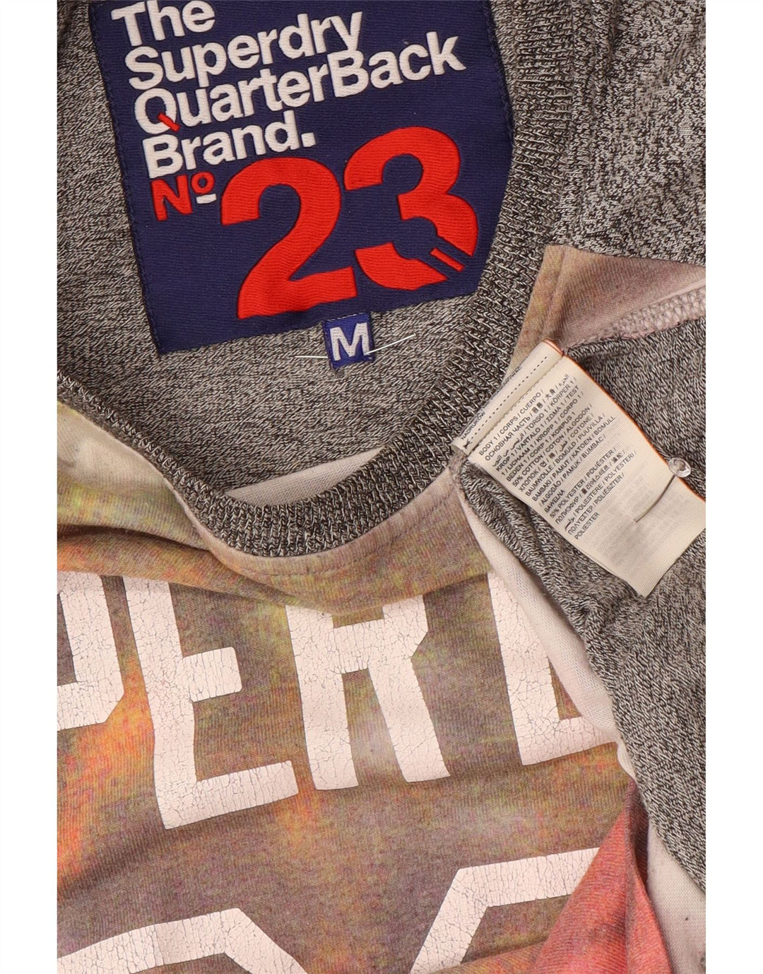 Superdry Herre grafisk T-shirt Top mellemgrå bomuld