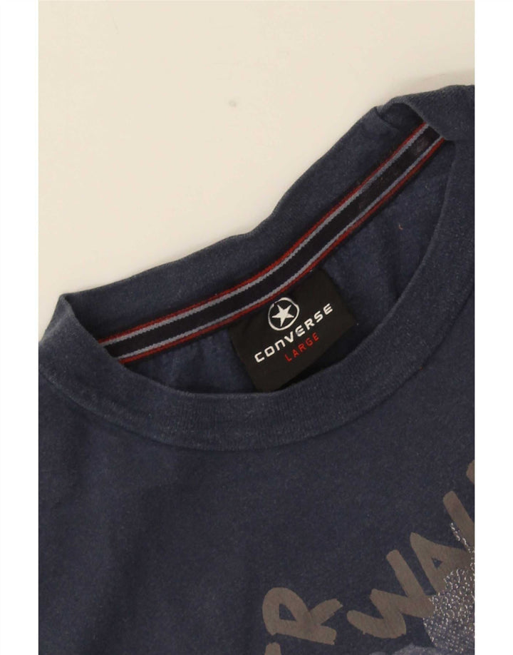Converse Herre Grafisk Top Langærmet Stor Marineblå