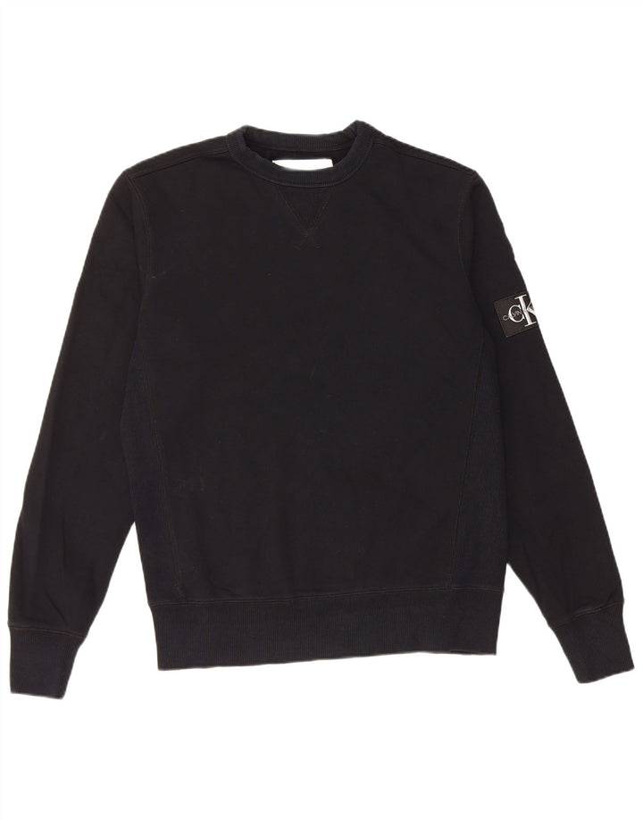 Calvin Klein Herre grafisk Regular Fit Sweatshirt Jumper Lille sort bomuld