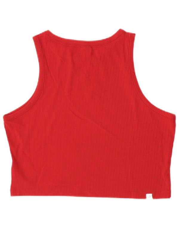 Puma Womens Crop Grafisk Vest Top UK 18 XL Rød Polyester