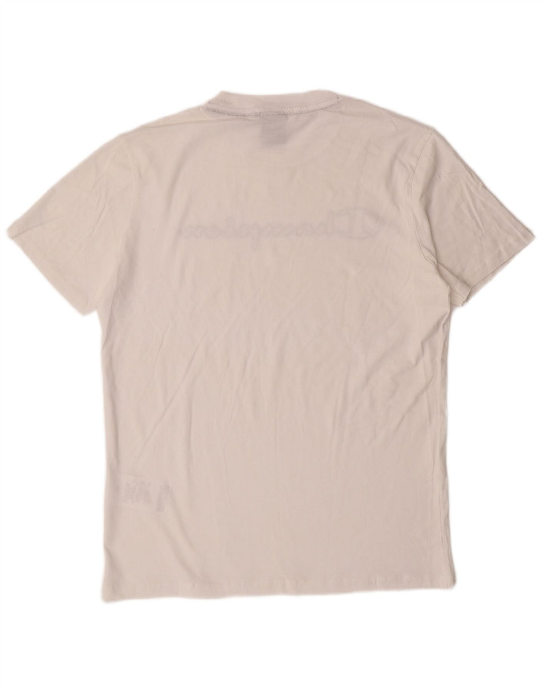 CHAMPION Mens Graphic T-Shirt Top Medium White Cotton